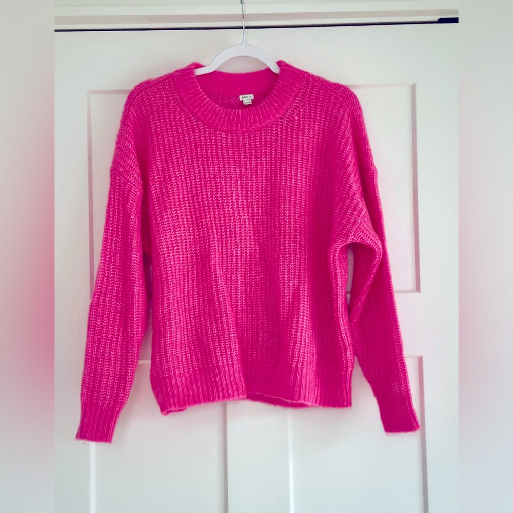 AERIE Sweater HOT PINK SIZE SMALL
